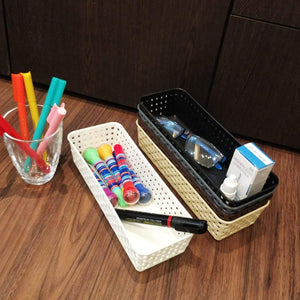 PremiumAV Plastic Multipurpose Desk Organizer Tray Office Drawer Dividers Storage Bins for Kitchen, Bathroom, Office, Makeup, Bedroom Dresser, Craft B  - PremiumAV