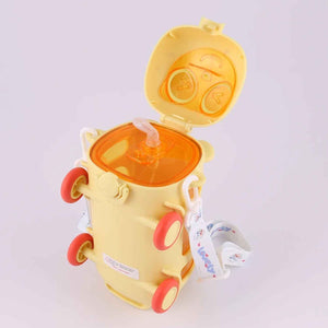 Bus Shape Water Bottle for Kids with Strap (500 ML Approx / Mix Color / 1 Pc)