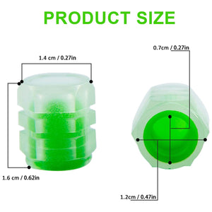 PremiumAV Tyre Valve Caps Luminous Glow Car Tire Air Stem Valve Cap Covers vaal cap ( 4 Pcs Mix Colour) - PremiumAV