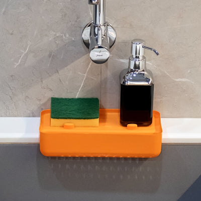 PremiumAV MULTI FUNCTIONAL DRAINER SHELF SINK STORAGE HOLDER Sink Colander Strainer Basket (1 Pc)
