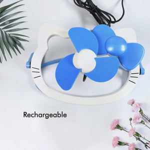 PremiumAV Hello Kitty Cute Mini USB Desktop Fan  Bright Color, Personal Desk Fan (Battery Not Included) - PremiumAV