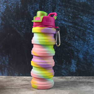 Colorful Collapsible Silicone Water Bottle (1 Pc)