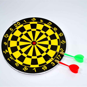 PremiumAV Small Dart Board with 2 Darts Set for Kids Children. Indoor Sports Games Board Game Dart Board Game.