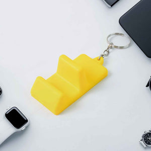 Plastic 2-in-1 Mobile Stand Keychain (1 Pc)