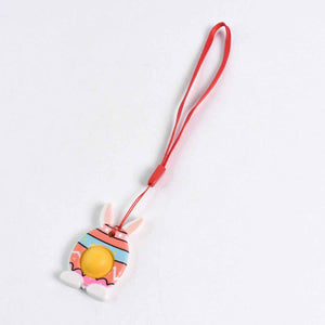 Cute Bunny-Shaped Pop It Fidget Toy Keychain (1 Pc)