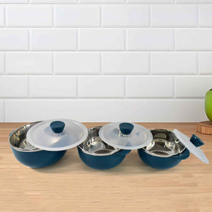 Apex Microwave-Safe Serving Bowl 3 Pcs Set (700ml, 1000ml, 1400ml)