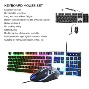 PremiumAV 104 Key Colorful Lighting Keyboard Mouse Set (2 Pc Set) - PremiumAV