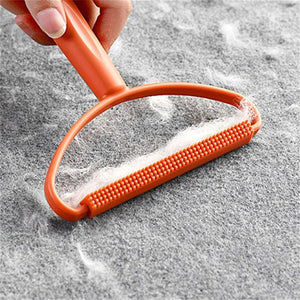 PremiumAV 2-in-1 Portable Lint Remover  Long-Handle Brush & Sticky Roller for Clothes, Furniture & Carpets (1 Pc)  - PremiumAV
