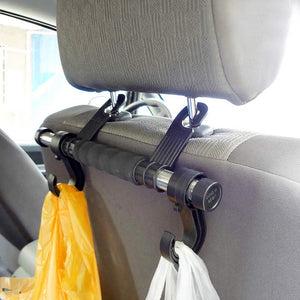 PremiumAV Back Seat Organizer Head Rest Luggage Bag Holder Hook Hanger Kit for Car Truck SUV - PremiumAV