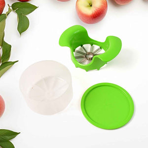 Apex Apple Cutter with Container – Unbreakable ABS Body & Stainless Steel Blades