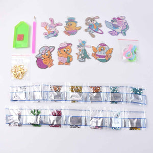 Cartoon Painting Keychain Craft Kit