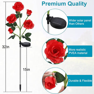 Waterproof garden rose lights