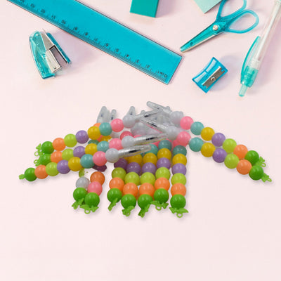 PremiumAV Stylish Pearls Pen Plastic Moti Non-Sharpening Design Pen Multicolor Pearls Moti Gel Pen, Fancy Designer Attractive Gel Pen for Kids Pack of