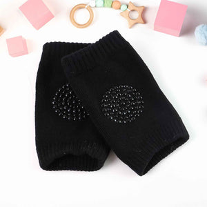 Black Toddler Wool Knit Leg Warmer (Knee Guard)