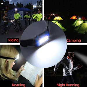PremiumAV 10W COB Waterproof Headlamp  Portable Lantern for Camping, Hiking, Cycling & Hunting (1 Pc)  - PremiumAV