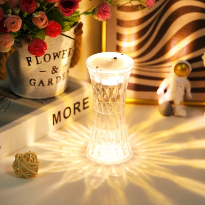 Crystal Table Lamp – Universal Soft Night Light & Study, Bedroom, Office & Children's Room, Diwali (1 Pc)