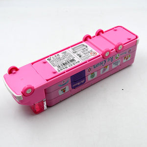 PremiumAV Double Decker Magic Truck Compass Multi Level Metal Truck Compass Pencil Case with Movable Wheels & Sharpener (Mix Design) - PremiumAV