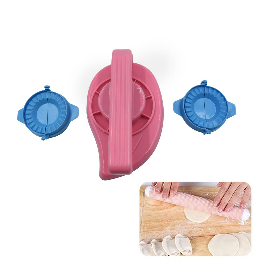 PremiumAV PremiumAV Puri Press & Dough Press Set Dumpling Dough Press Pastry Maker Mould Mold & Puri Press Maker High Quality Kitchen Product Use For Gujiya Mak 