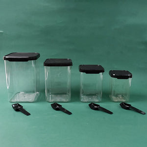 PremiumAV Plastic Air Tight Containers Storage (4 Pc Set With 4 Spoon) - PremiumAV