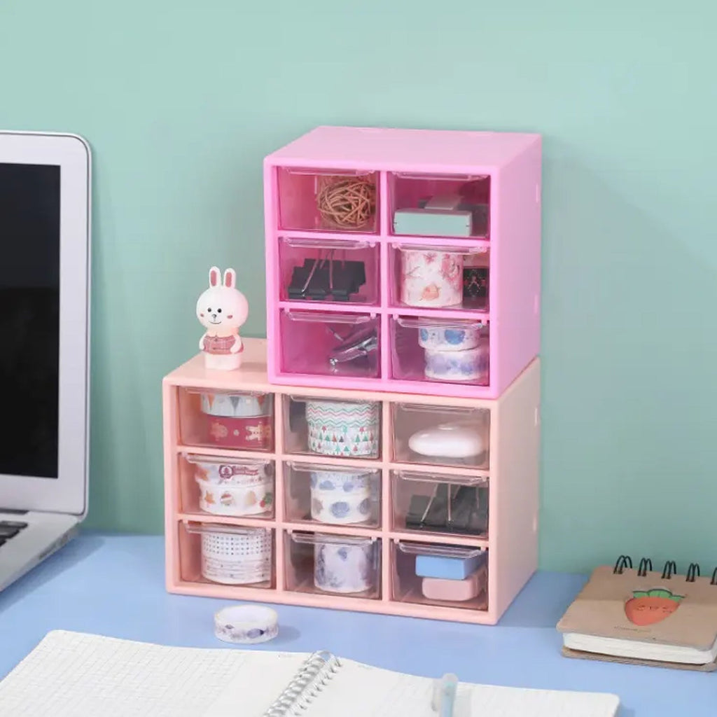 PremiumAV PremiumAV Storage Box 9 Grids Multi-purpose Durable Desktop Drawer Organizer for Pencils Storage Holder Hanging Hole Design for Small Items –  