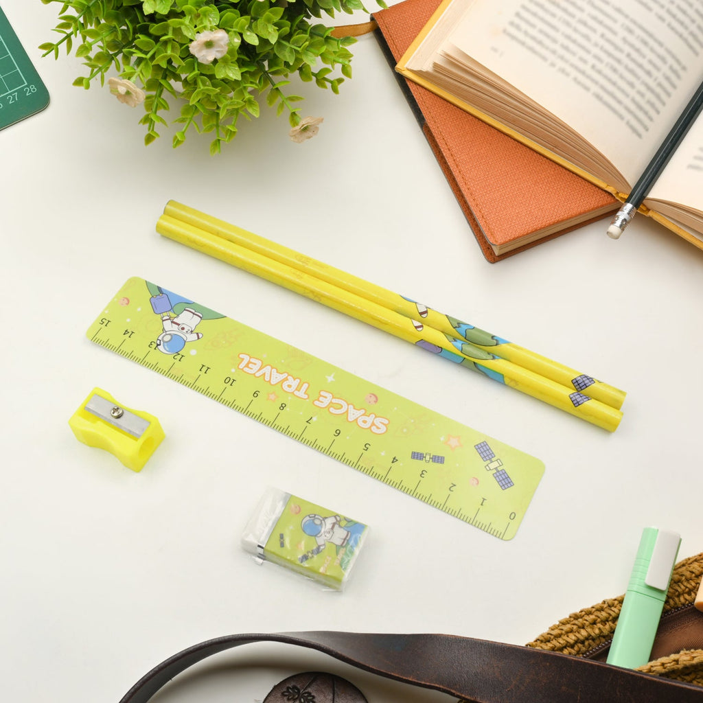 PremiumAV PremiumAV Wooden Pencil Set (5 Pc): School Supplies, Stationery Set for Kids –  