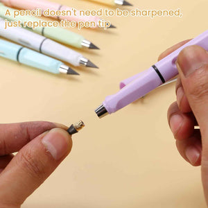 2In1 Everlasting Pencil Replaceable Head With Eraser (2 Pc / Mix Color)