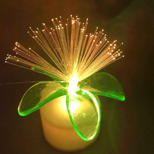 PremiumAV Fiber Optic Light, Mini Color Change LED Table Centerpieces, Light Up Candle - Pack of 12