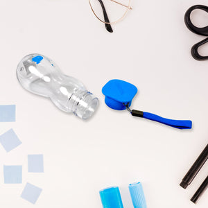 PremiumAV Transparent Travel Portable Water Bottle with Carry Straps (280 ML / 1 Pc) - PremiumAV
