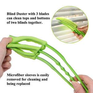 PremiumAV Window Blind Cleaner Brush with Microfiber Sleeves  Dusting Tool for Shutters & AC (1 Pc)  - PremiumAV