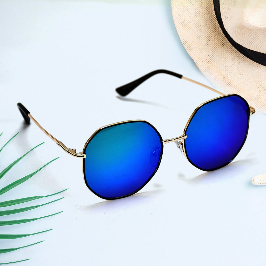 Aviator and rectangular sunglasses with UV protection