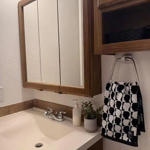 PremiumAV Unbreakable ABS Square Towel Ring Wall Mounted Stand / Holder (1 Pc)  - PremiumAV
