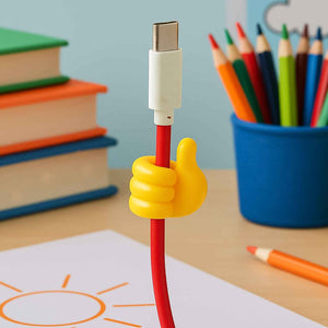 Yellow Multifunctional Multi functional Hand Shape Wall Clip Hanger Keys Cable Holder