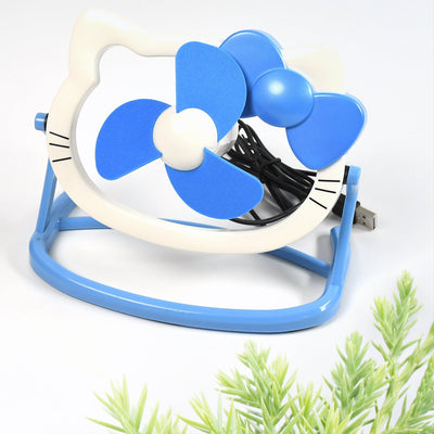 PremiumAV Hello Kitty Cute Mini USB Desktop Fan  Bright Color, Personal Desk Fan (Battery Not Included)