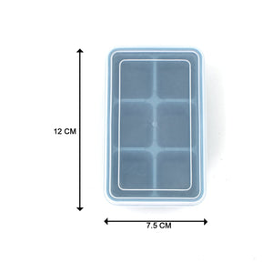 PremiumAV 6 Grid Silicone Ice Tray Used In All Kinds Of Places Like Household Kitchens For Making Ice From Water And Various Things And All With Color - PremiumAV