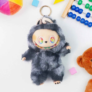 Black Plush Toy Cartoon Keychain with Hook Colorful Animal Black Have a Seat Vinyl Plush Blind Box  (1 Pc)