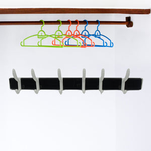 PremiumAV Cloth hanger, Wall Door Hooks Rail for Hanging Clothes for Hanging Hook Rack Rail, Extra Long Coat Hanger Wall Mount for Clothes, Jacket, Ha  - PremiumAV