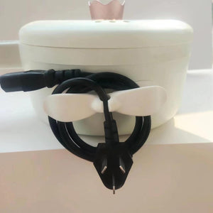 PremiumAV Power Plug Holder Organizer for Appliances Tidy Cord Winder Cable Organizer Self Adhesive Wire Wrap Holder for Coffee Maker Pressure Etc (1  - PremiumAV