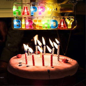 PremiumAV Decoratives Plastic Happy Birthday 13 LED Letter Battery Operated String Lights, Outdoor String Lights (Multicolour)  - PremiumAV