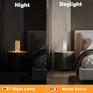 Crystal Touch Night Light for Bedroom Decor (16 Colors, Remote, USB)