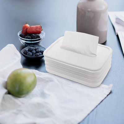 PremiumAV Simple Silicone Tissue Holder  Cube/Cylinder Tissue Box for Bathroom, Office, Car & Bedroom
