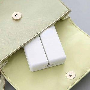 PremiumAV Magnetic Pill Organizer, 7 Compartments Portable Pill Case Travel Pill Organizer, Folding Design Pill Box for Purse Pocket to Hold Vitamins, - PremiumAV