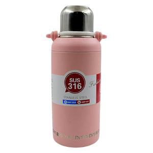 PremiumAV Stainless Steel tumblers 316 Stainless Steel, Vacuum Insulated Cup / Bottle, Portable Travel Kettle / Water Bottle with Handle, Outdoor Larg - PremiumAV