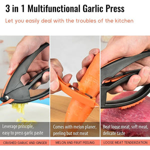 PremiumAV Multifunctional Garlic Press, Garlic Mincing & Crushing Tool (1 Pc) - PremiumAV