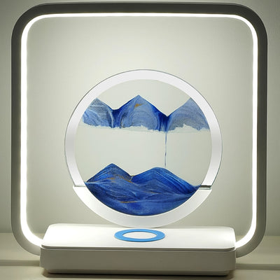 PremiumAV 13477 3D Wireless Charging LED Light USB Quicksand Painting Lamp for Bedroom