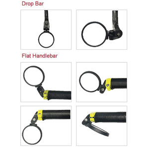 PremiumAV Bar End Bike Mirror: 360° Rotatable & Foldable (1 Pc)  - PremiumAV