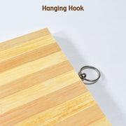 Eco-friendly wooden cutting board, gentle on knives.
