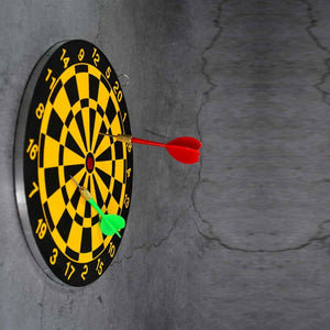 PremiumAV Small Dart Board with 2 Darts Set for Kids Children. Indoor Sports Games Board Game Dart Board Game.