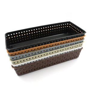PremiumAV Plastic Multipurpose Desk Organizer Tray Office Drawer Dividers Storage Bins for Kitchen, Bathroom, Office, Makeup, Bedroom Dresser, Craft B  - PremiumAV