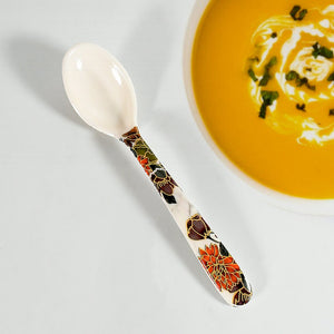 PremiumAV Dream 18-Piece Plastic Dinner Set  Unique Flower Design, 6 Plates, 6 Bowls & 6 Spoons, Microwave & Dishwasher Safe - PremiumAV