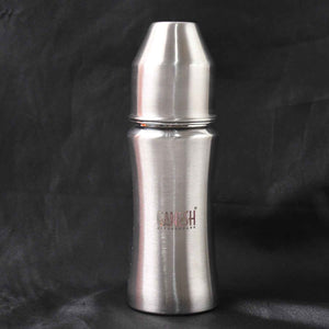 Ganesh Stainless Steel Baby Feeding Bottle, Milk Bottle for New Born / Infants / Toddler Up to 3 Years, BFA Free (250 ML Approx)